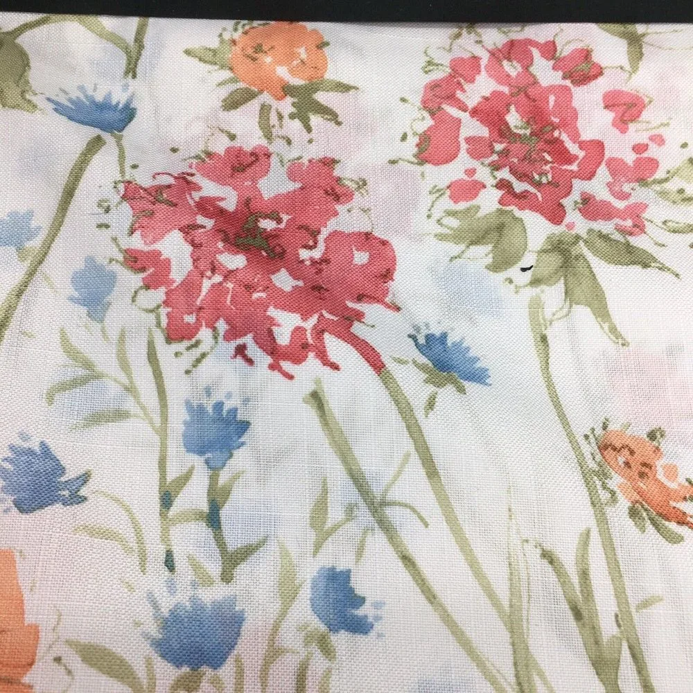 Laura Ashley Wild Meadow Sienna 6 Window Curtain Panel Set Floral Garden 38x96